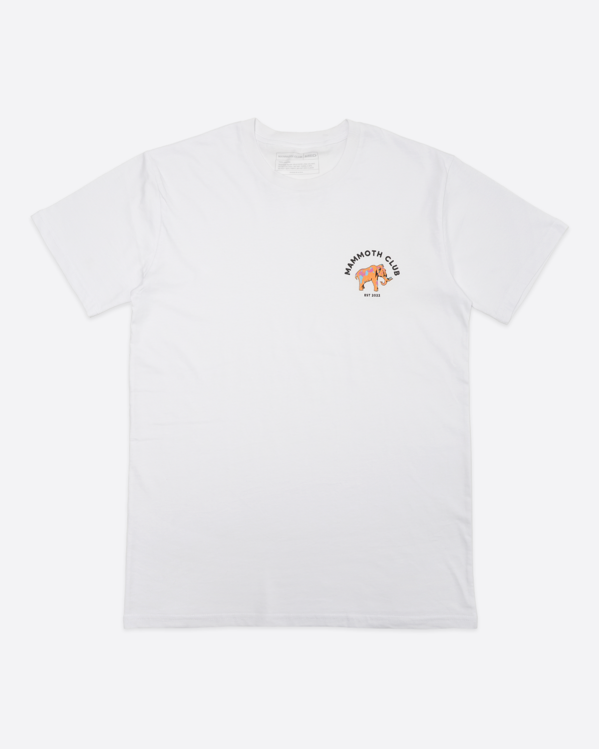 Tangerine Mammoth Logo Tee - White